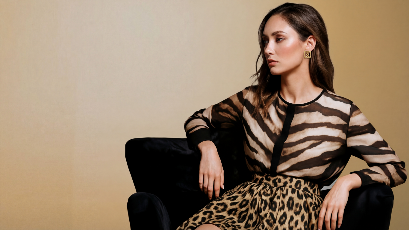 SNAiXX animal print jewelry editorial — refined fashion house imagery.
